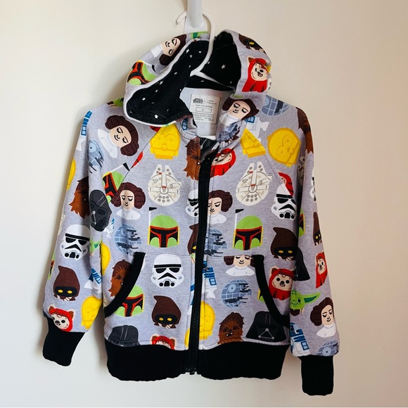 Disney Star Wars Zip Hoodie Little Sleepies Size 3T Bamboo Jacket Legends - Picture 1 of 4